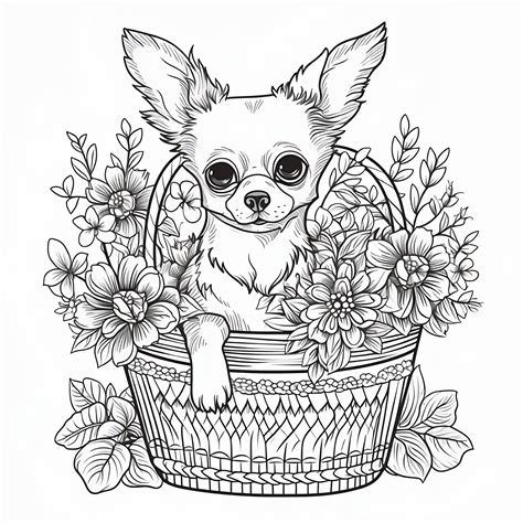 Five Chihuahua Coloring Pages Collection, Digital Download, Printable PDF, Fun and Relaxing ...