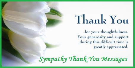 Thank You Messages! : Sympathy/Condolence