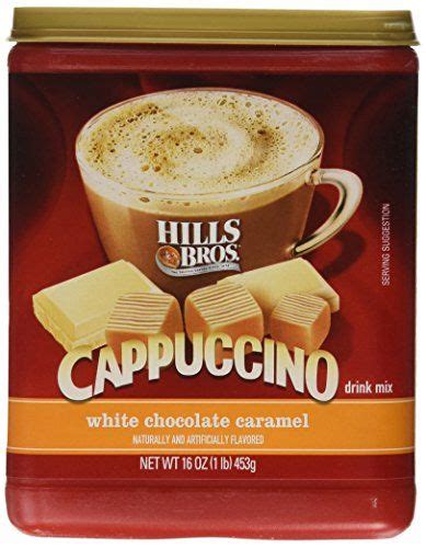 Hills Bros Cappuccino Drink Mix English Toffee 1 Canister, 16 OZ (Pack of 6) | Caramel ...