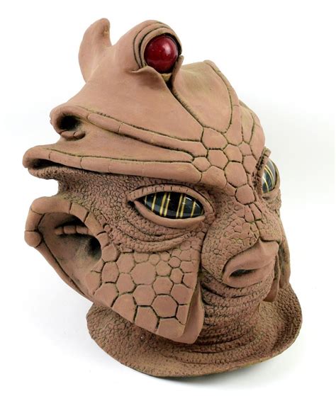 Doctor Who - Replica Silurian mask from Warriors of the Deep (1984). Made from rubber latex and meas