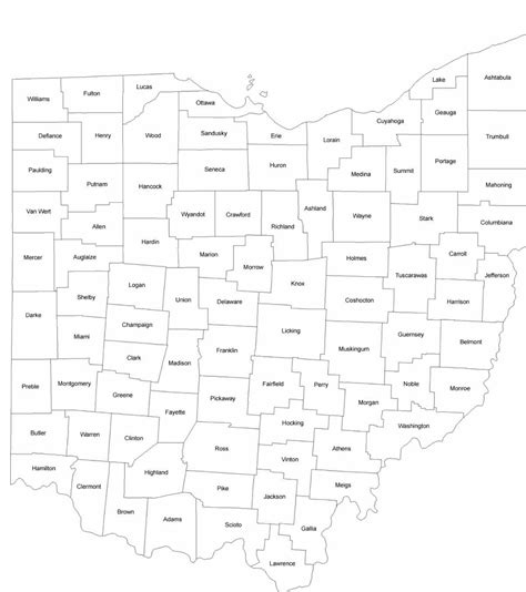 Printable Ohio Map With Counties