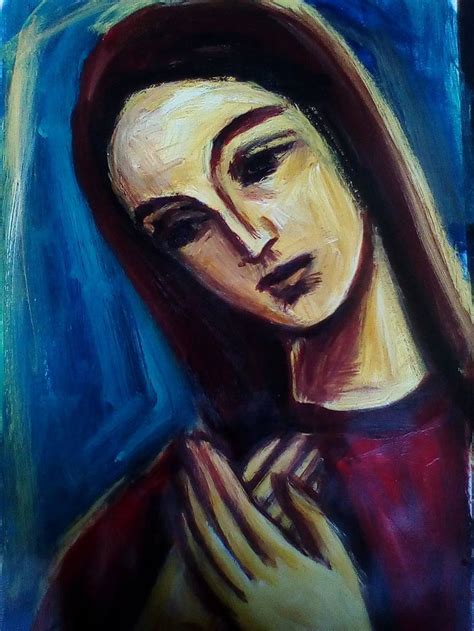 Praying woman Painting by Marlena Yurukova | Saatchi Art