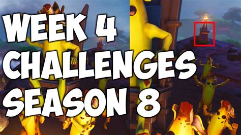 *NEW* Fortnite Season 8 Week 4 Challenges - YouTube