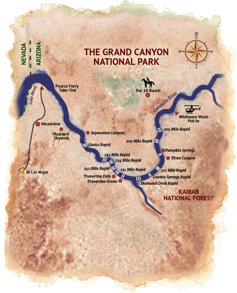 Maps for rafting the Grand Canyon, Colorado River Maps