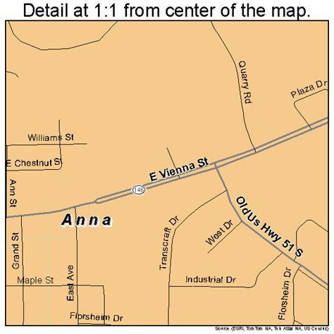 Anna Illinois Street Map 1701543