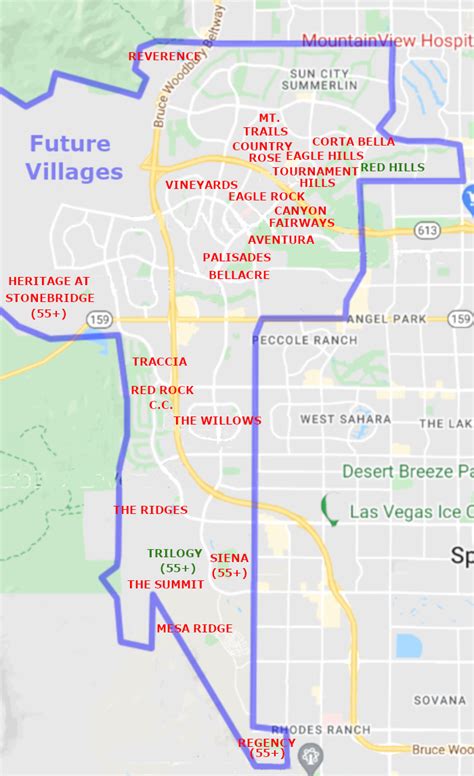 Summerlin Las Vegas Map - Alyssa Marianna