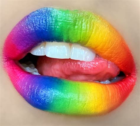 Pride makeup Rainbow lip art | Rainbow lips, Rainbow makeup, Pride makeup