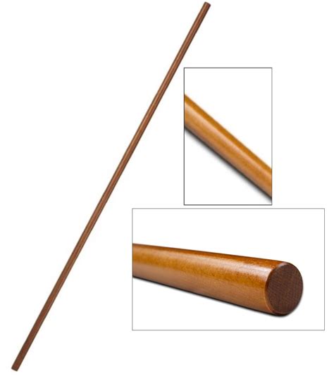 Bo/Staff 72" x 30mm Red Beech Wood Straight - Giri Martial Arts Supplies