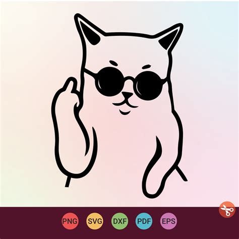 Cat Middle Finger Svg Middle Finger Svg Funny Cat Svg Etsy Finland | My XXX Hot Girl