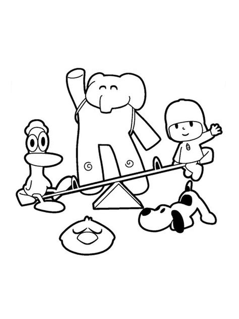 Pocoyo coloring pages