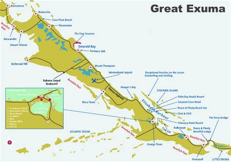 Exuma tourist map