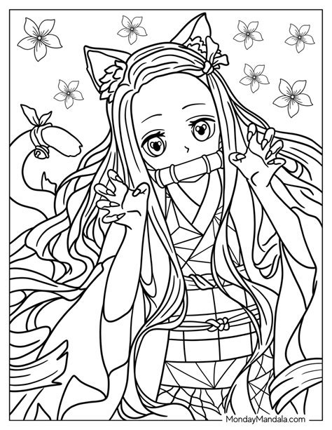 22 Nezuko Coloring Pages (Free PDF Printables)