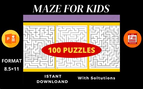 Maze Puzzle Book for Kids Graphic by ANF Publishing · Creative Fabrica