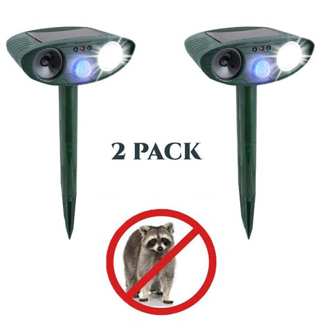 Raccoon Outdoor Ultrasonic Repeller - PACK OF 2 - Solar Powered Ultras – DBzon