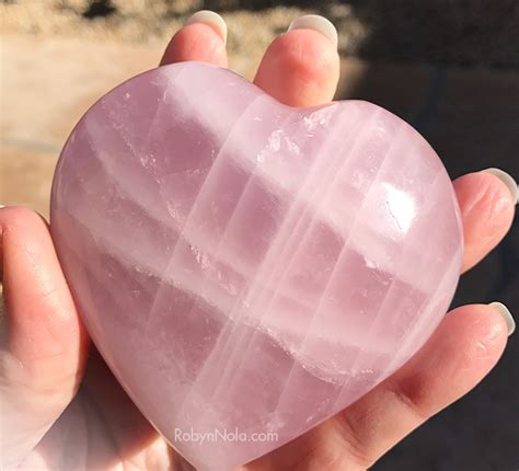 New! Large, Polished Rose Quartz Gemstone Heart | Robyn Nola Gifts