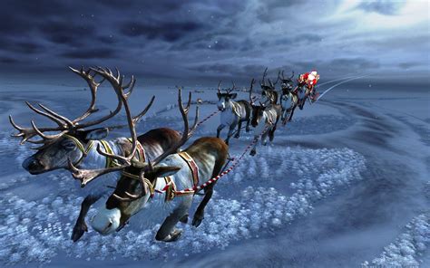 Santas Sleighride wallpaper | nature and landscape | Wallpaper Better