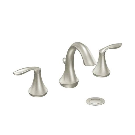 Moen Eva Brushed Nickel 2-Handle Widespread WaterSense Bathroom Faucet at Lowes.com