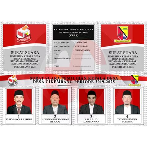 Jual Cetak Contoh Surat Suara Pilkades di Lapak Assalam Printing ...