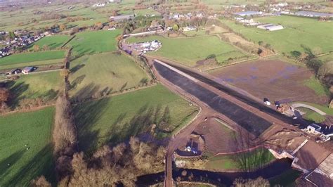 Croston flood defences on river yarrow - ariel footage - YouTube