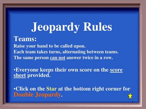 PPT - Jeopardy Rules PowerPoint Presentation, free download - ID:3361809