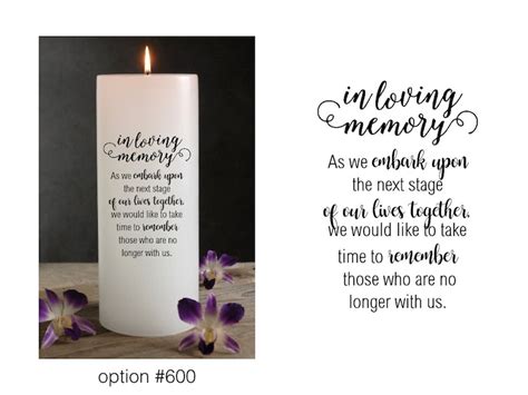 In Memory Candles for Weddings - Etsy