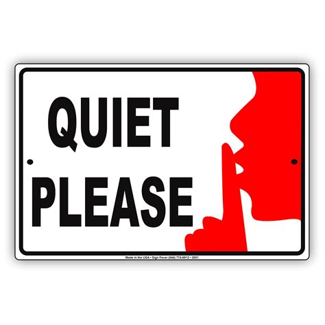 Shhh Quiet Sign