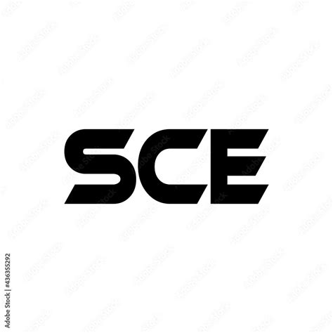 SCE letter logo design with white background in illustrator, vector logo modern alphabet font ...