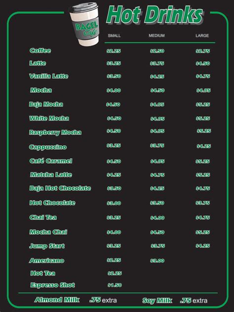 Full Menu – Bagel Cafe