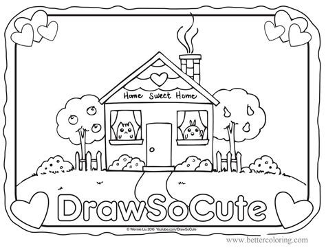 Draw So Cute House Coloring Pages - Free Printable Coloring Pages