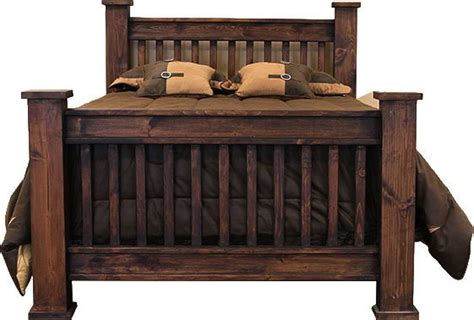 Rustic Style Mission Bed, Mission Style Bed, Mission Style Bed Frame