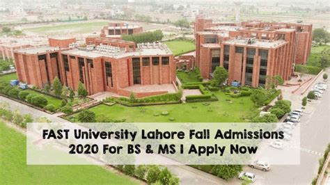 FAST University Lahore Fall Admissions 2020 For BS & MS | Apply Now