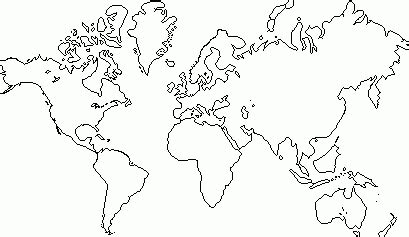 Earth Map Clipart Black And White
