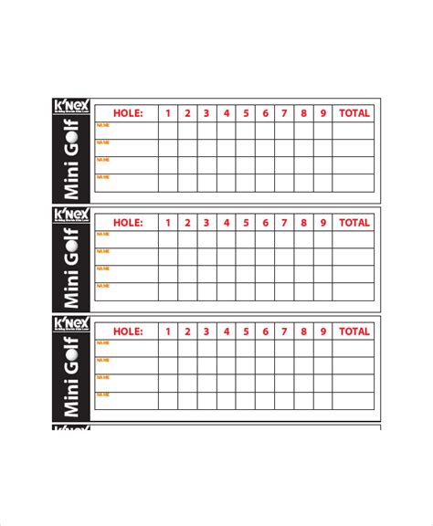 Golf Scorecard Template | Template Business