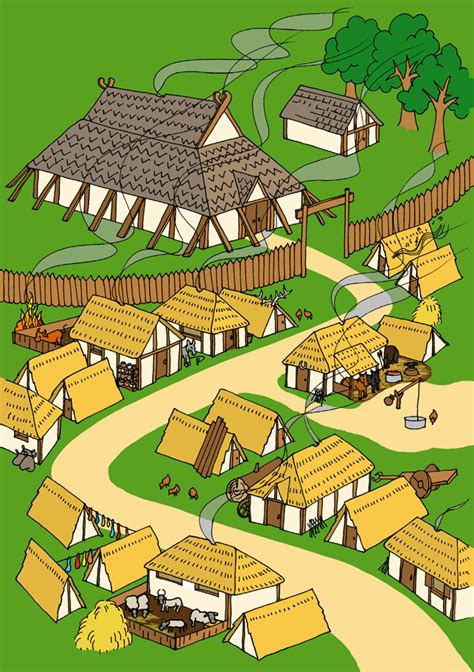 An Anglo-Saxon village, full of tradesmen & craftsmen - © Nash Ford Publishing Anglo Saxon ...