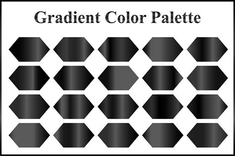 Black Metallic Gradient Color Palette Graphic by Forhadx5 · Creative ...