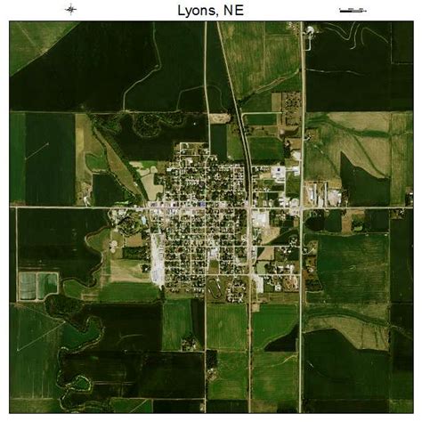 Aerial Photography Map of Lyons, NE Nebraska