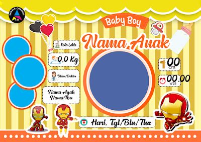 Download Desain Biodata Bayi Unik dan Lucu [Cdr, PSD, Vector Ai] Graphic Design Cv, Baby Frame ...