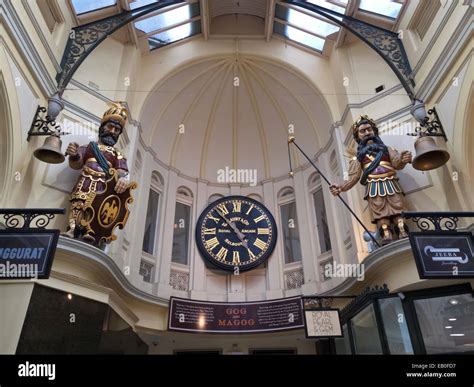 Royal Arcade Gog and Magog Statues Melbourne Victoria Australia Stock ...