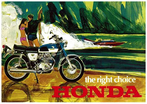 HONDA Poster CB350 1967 1968 1969 and 1970 Pop Art Suitable to Frame | eBay