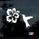 Hummingbird Hibiscus Flower Window Decal Sticker For Cars And Trucks | Custom Made In the USA ...