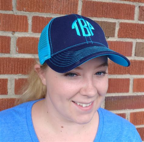 Monogrammed Initial Cap with Mesh Back, Embroidered Initials Cap