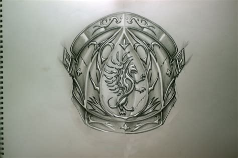 Grey Celtic Armor Tattoo On Upper Arm