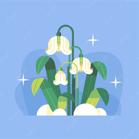 Free Vector | Flat design snowdrop illustration