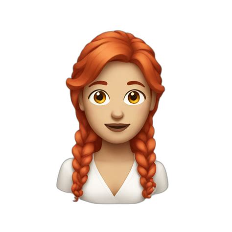 red hair women who loves gaming | AI Emoji Generator