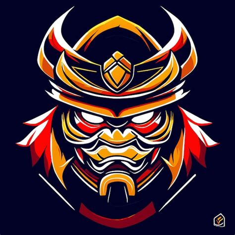 Premium Vector | Vector samurai mask intricate japanese warrior art