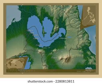 Laguna Province Philippines Colored Elevation Map Stock Illustration 2280813811 | Shutterstock