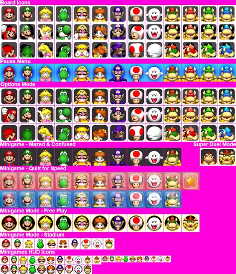 GameCube - Mario Party 5 - Character Portraits - The Spriters Resource