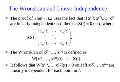 ordinary differential equations - System Of ODEs - Wronskian ...