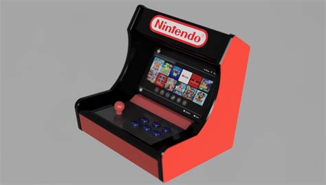 STL file Nintendo Switch Arcade Stand Cabinet - for retro controller 🕹️ ...