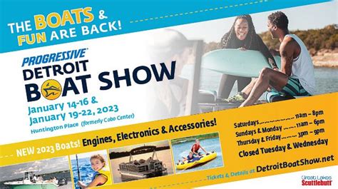 Progressive Detroit Boat Show Tickets at Huntington Place (formerly ...